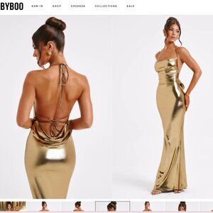 BabyBoo Fashion Talisa Maxi Dress- Gold